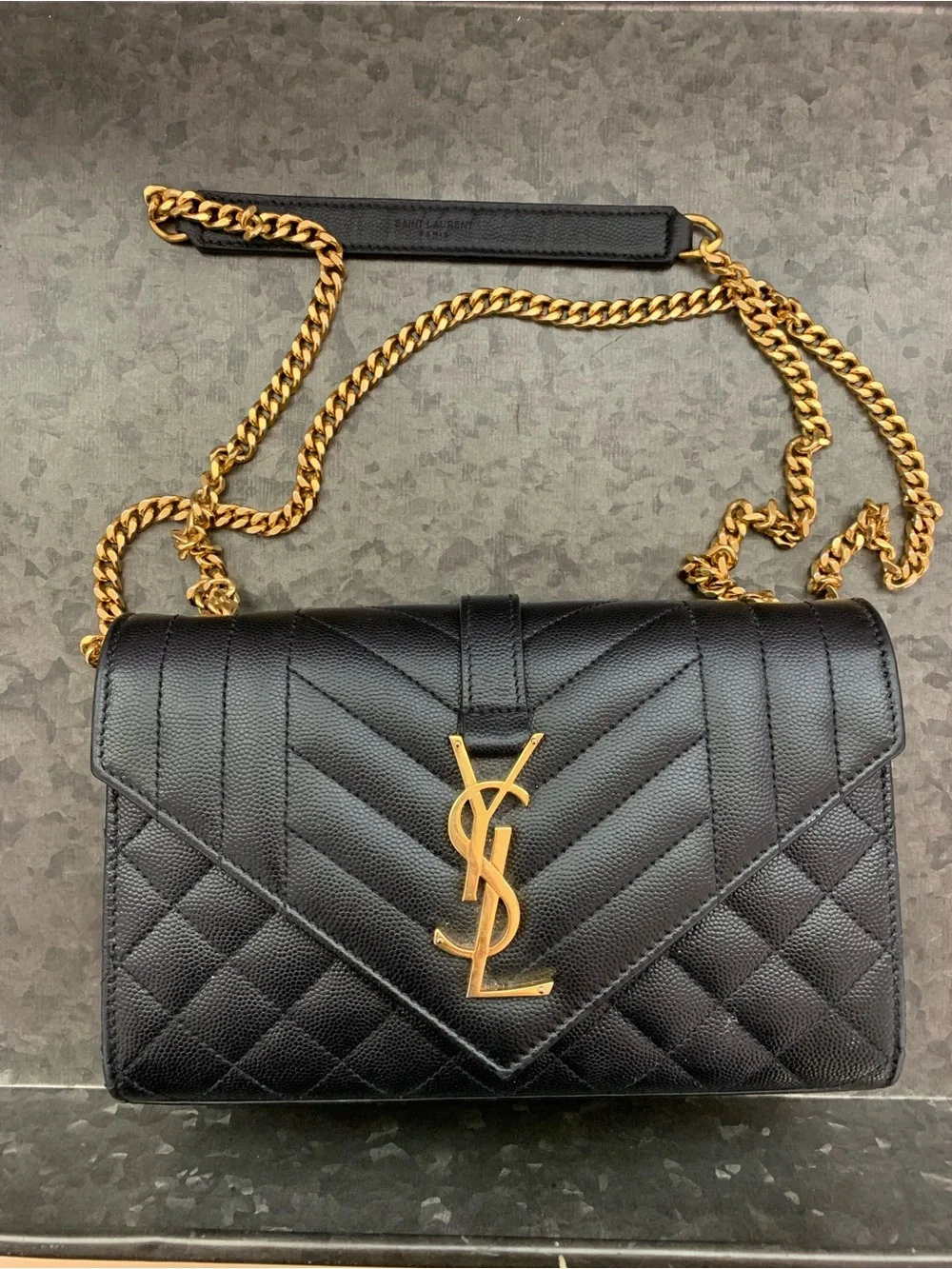 Saint Laurent YSL Envelope Purse Handbag Designer - Picture 4 of 14